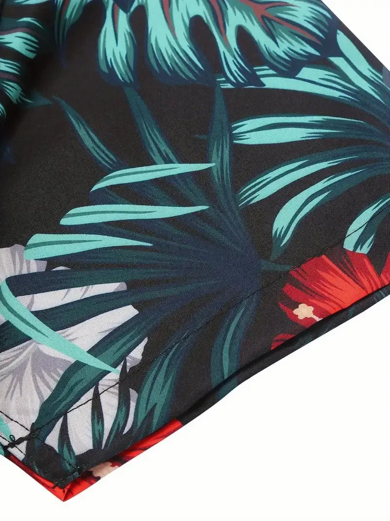 Мужская рубашка в клетку с лацканами и коротким рукавом - Фотография_5