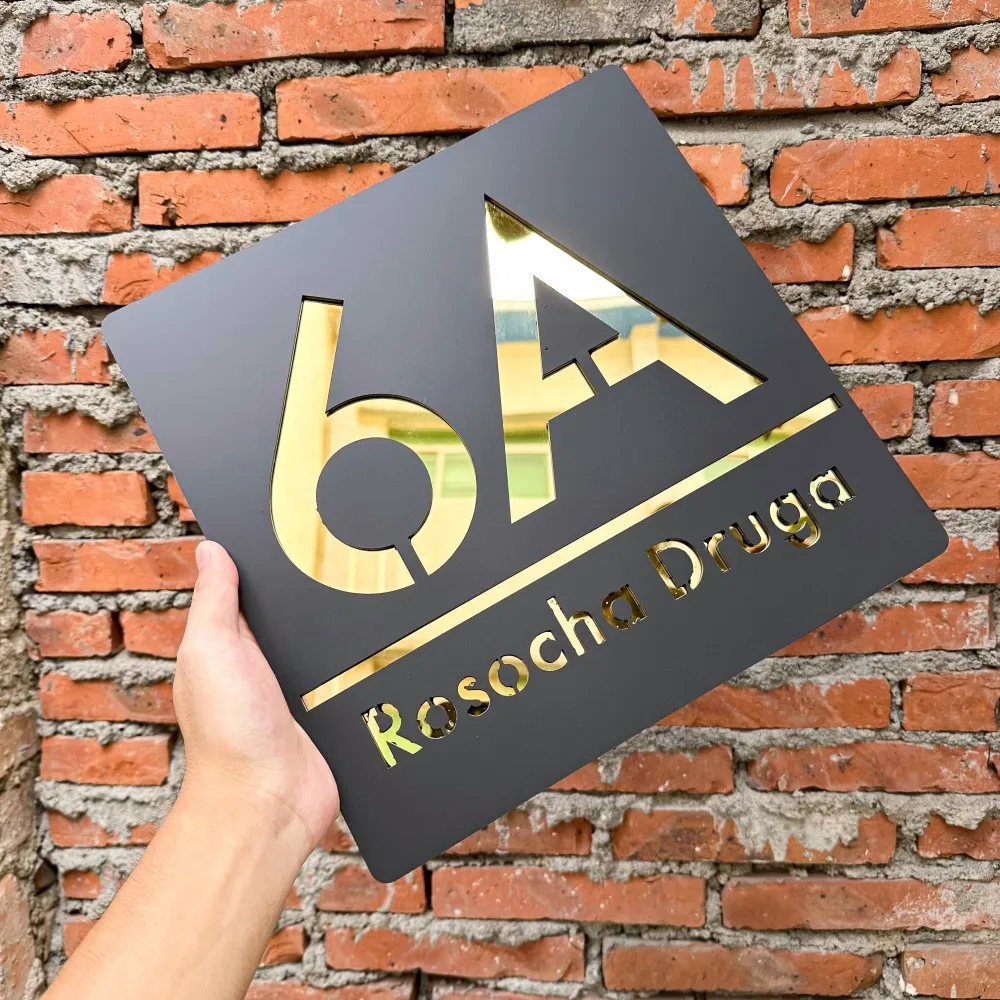 Изготовленная на заказ внешняя номерная табличка дома - Фотография_2