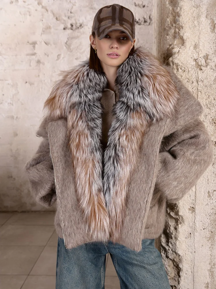 Модная женская зимняя теплая куртка на гусином пуху