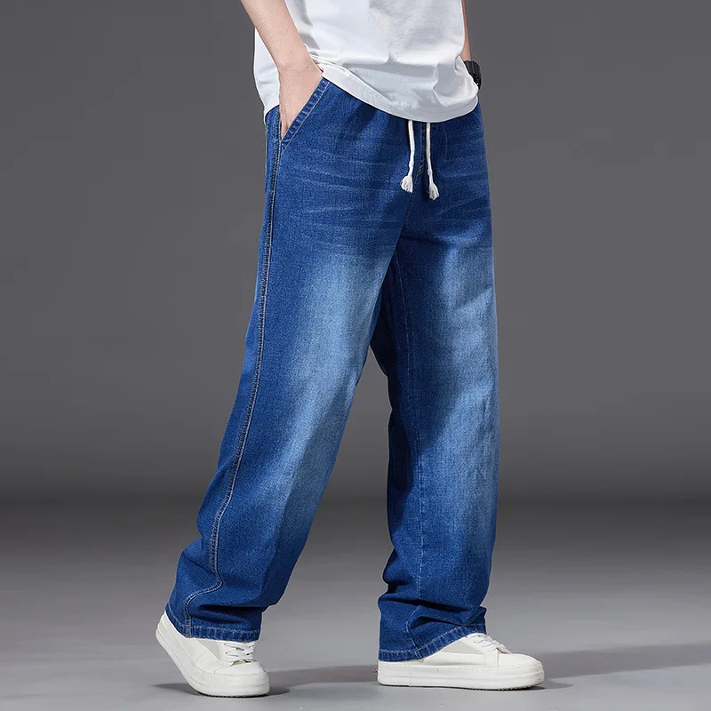 Мужские джинсы с эластичной резинкой на талии 8xl - Фотография_3