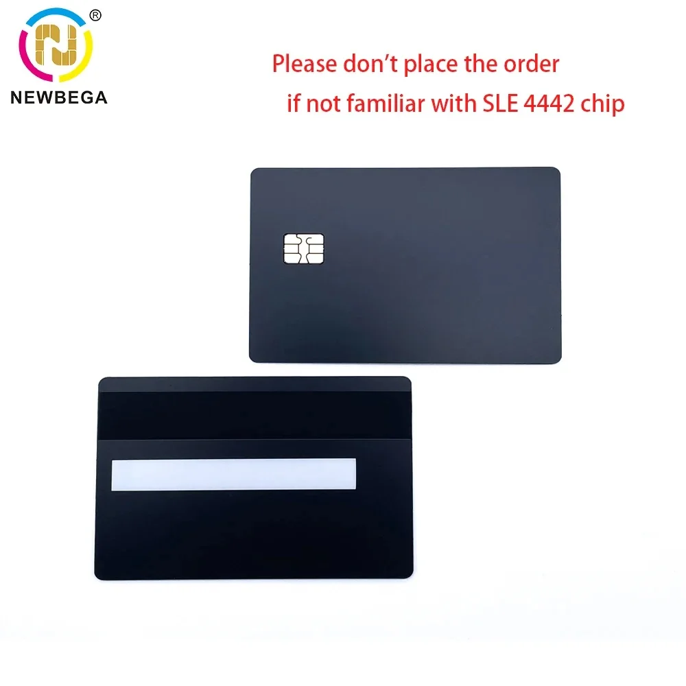 Чип contact sle4442 smart ic blank metal card