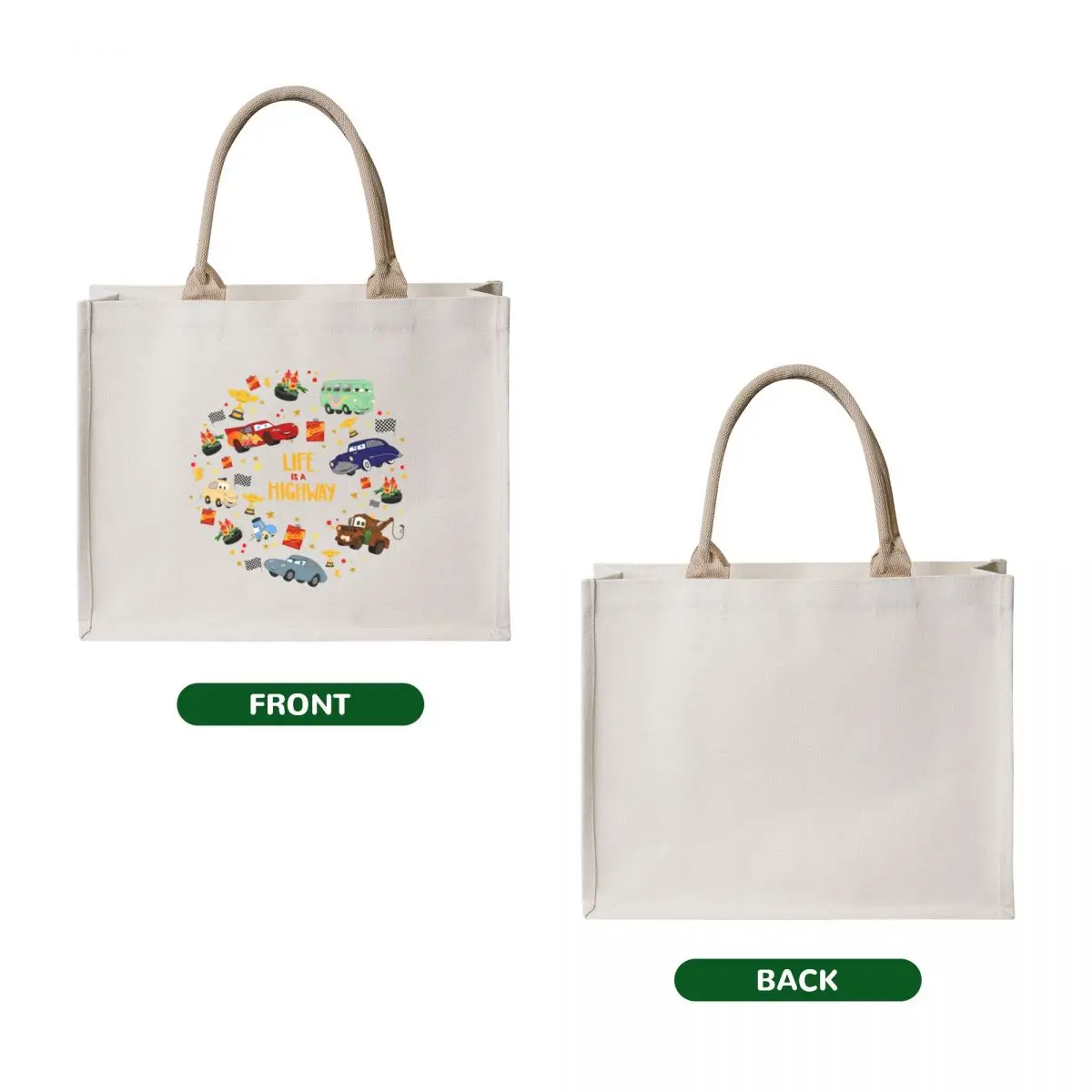 Life is a highway tote bag экологические - Фотография_2