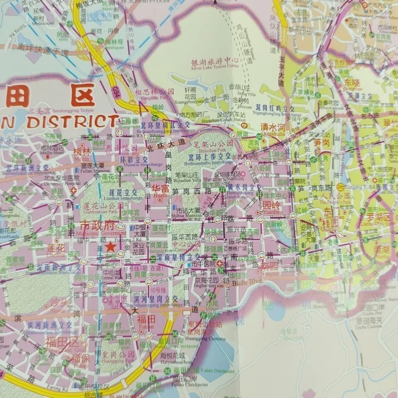 Карта шэньчжэня китайско-английский - Фотография_4