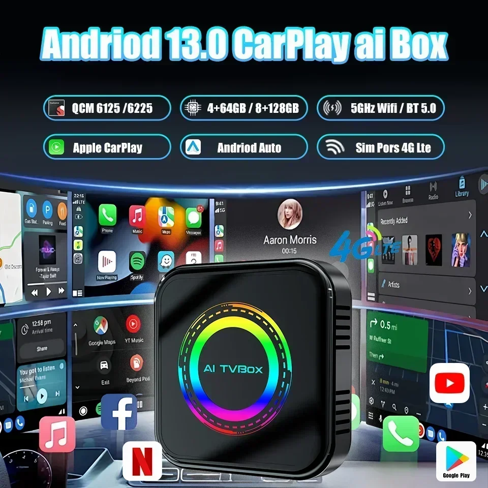 Новый android 13 ai box 3in1 carplay
