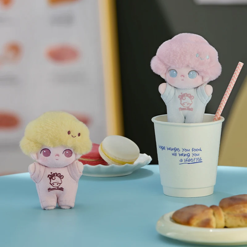 Pop mart dimoo crush on coffee series — мягкий плюшевый брелок для ключей - Фотография_3