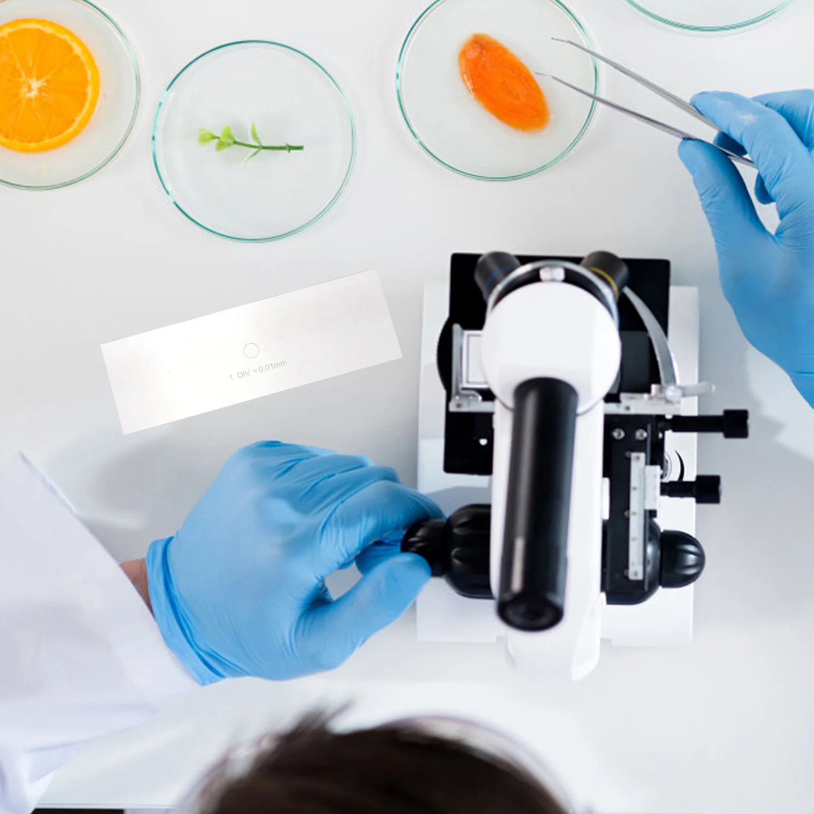 Микроскоп микрометр премиум стеклянная - Фотография_5