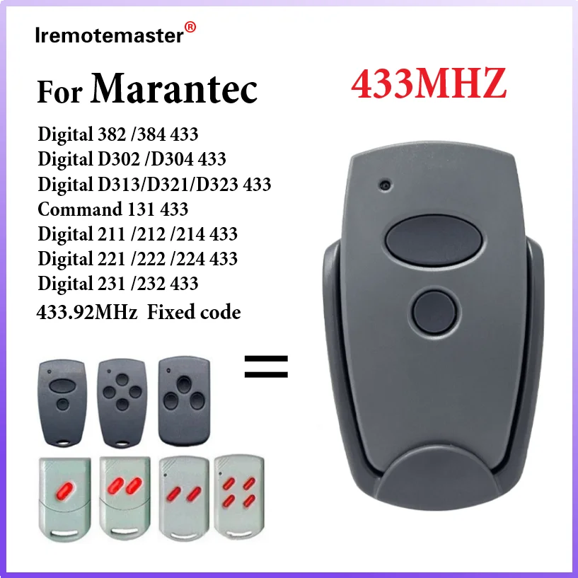 Ручной передатчик гаражной двери для marantec d304-433