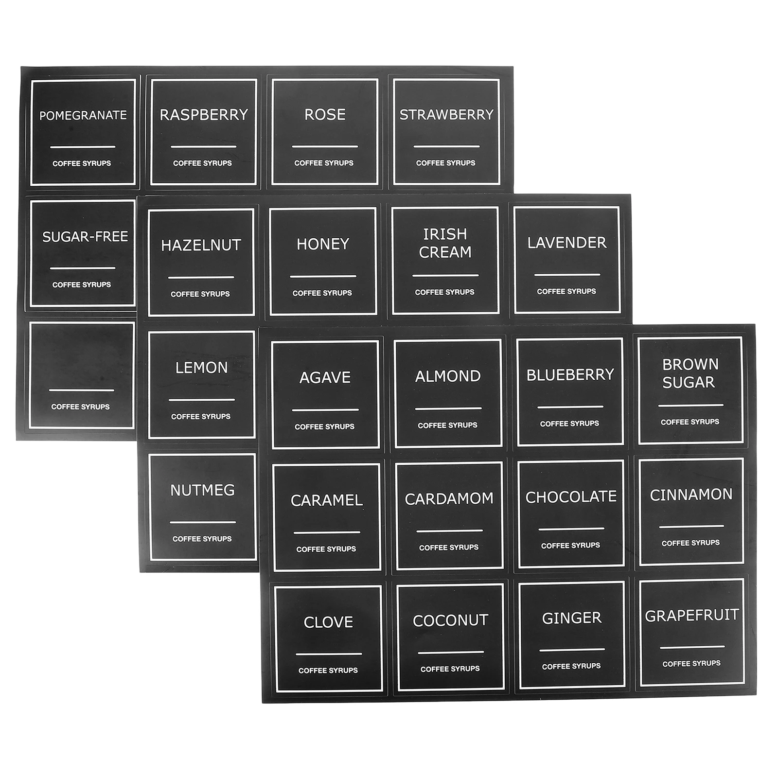 3 листа водонепроницаемые пвх этикетки