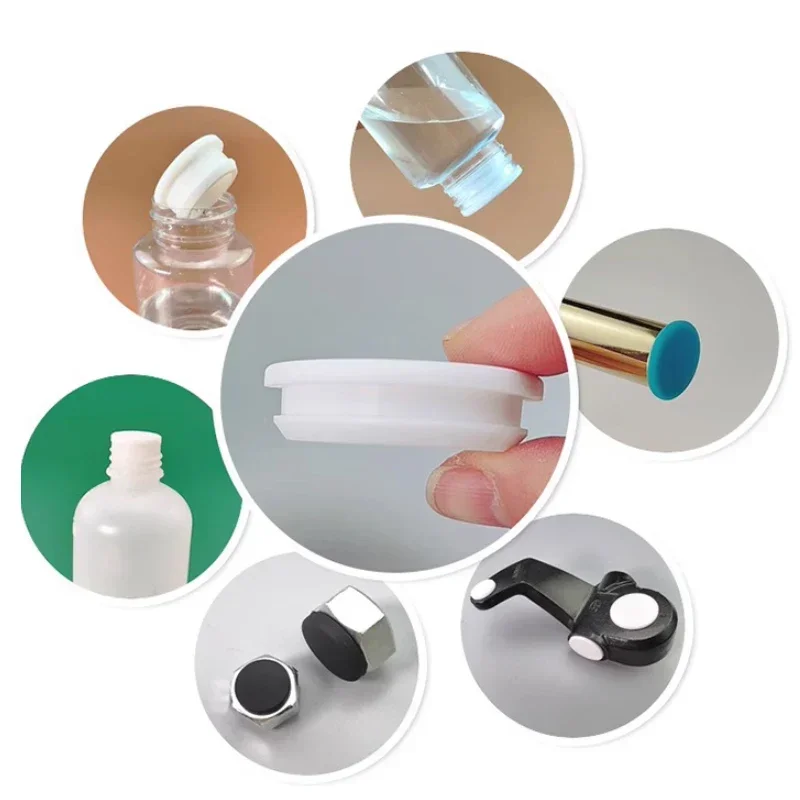 Белые силиконовые резиновые колпачки - Фотография_5