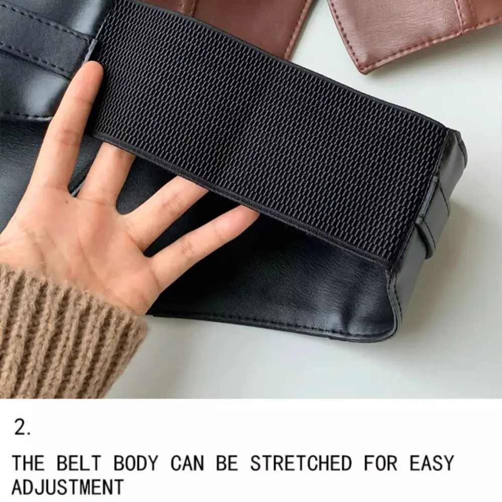 Регулируемые эластичные пояса в стиле панк из искусственной кожи - Фотография_6