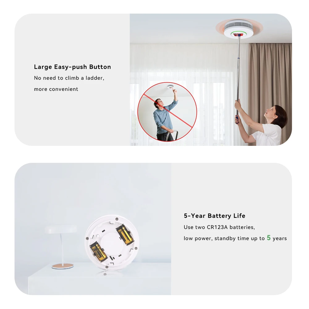 Датчик дыма meian tuya zigbee - Фотография_5
