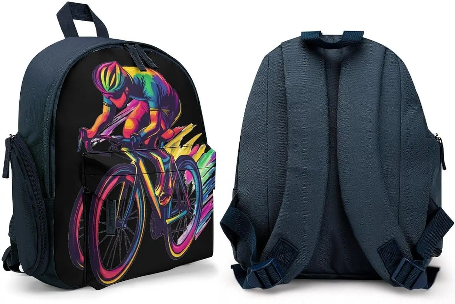 Радужный велосипедист-велосипедный дорожный рюкзак для ноутбука - Фотография_4