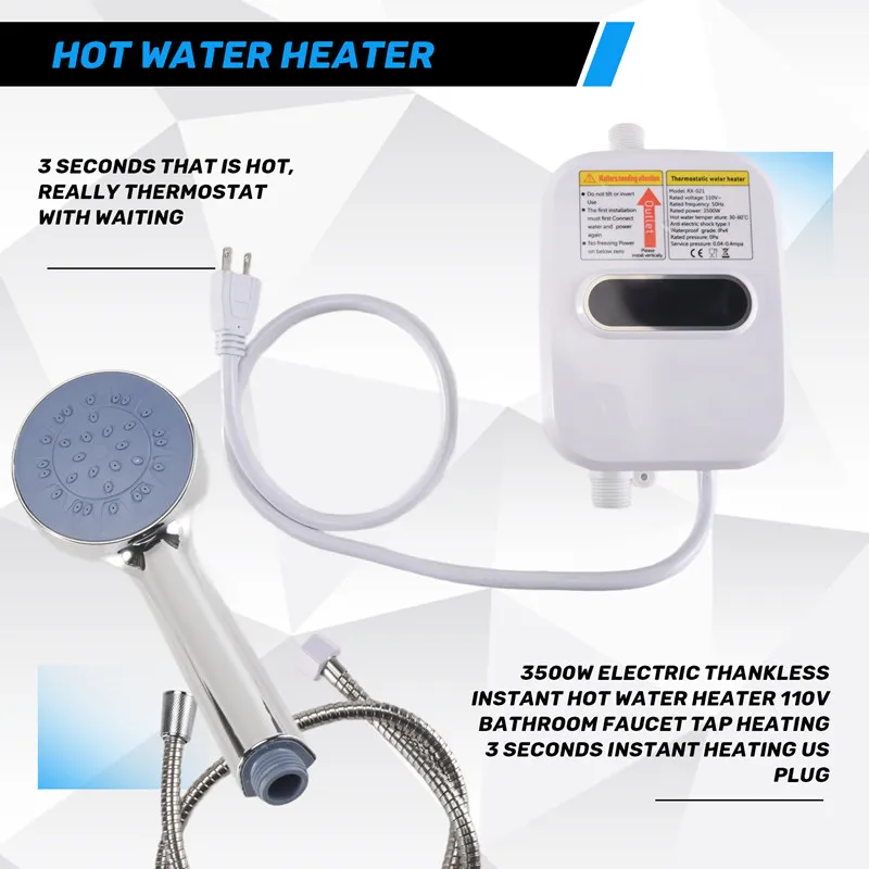 Электрический безрезервуарный мгновенный водонагреватель - Фотография_5