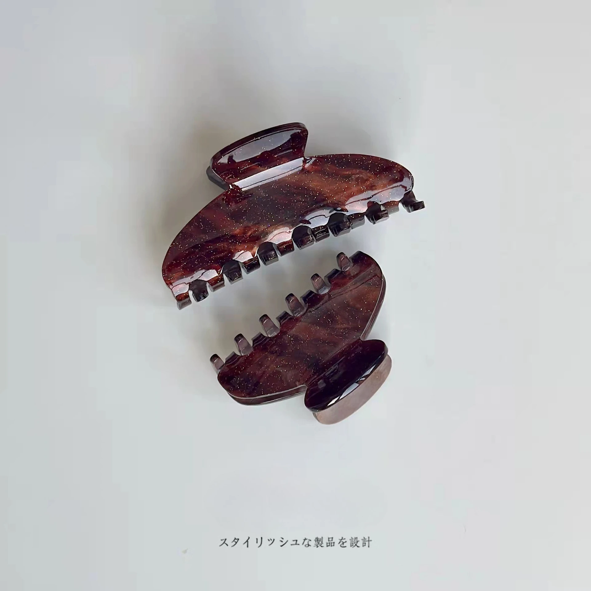 Новый осенне-зимний коричневый коготь для волос «звездное небо» 10 см - Фотография_4