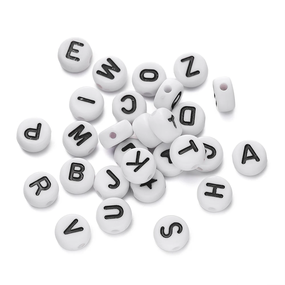 28 сеток, акриловые бусины с буквами a- z - Фотография_5