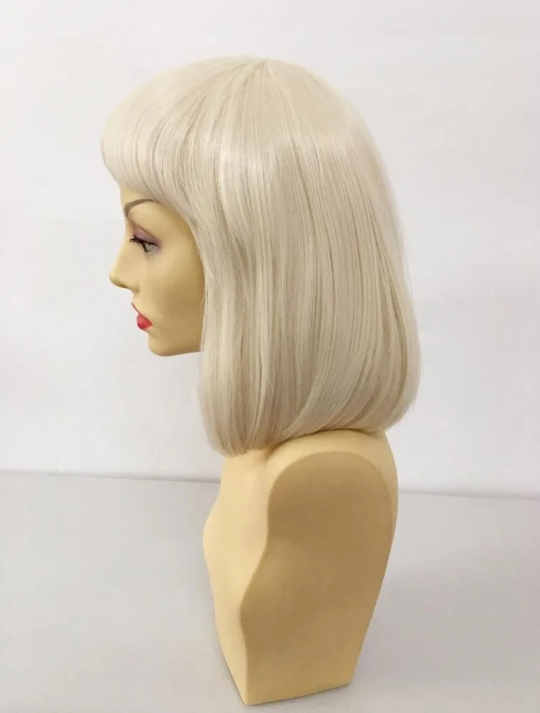 Парик deluxe platinum blonde pageboy preppy bob с круглыми блоками - Фотография_2