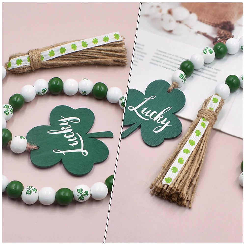 Деревянная гирлянда из бисера с кисточками - Фотография_4