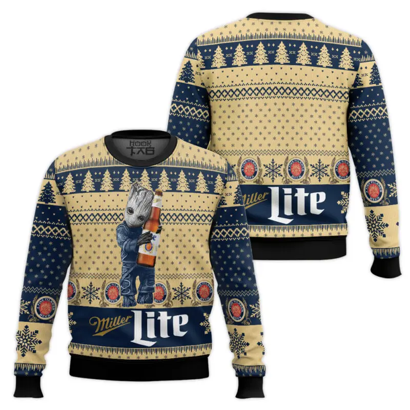 Уродливый свитер с бульдогом miller lite - Фотография_2