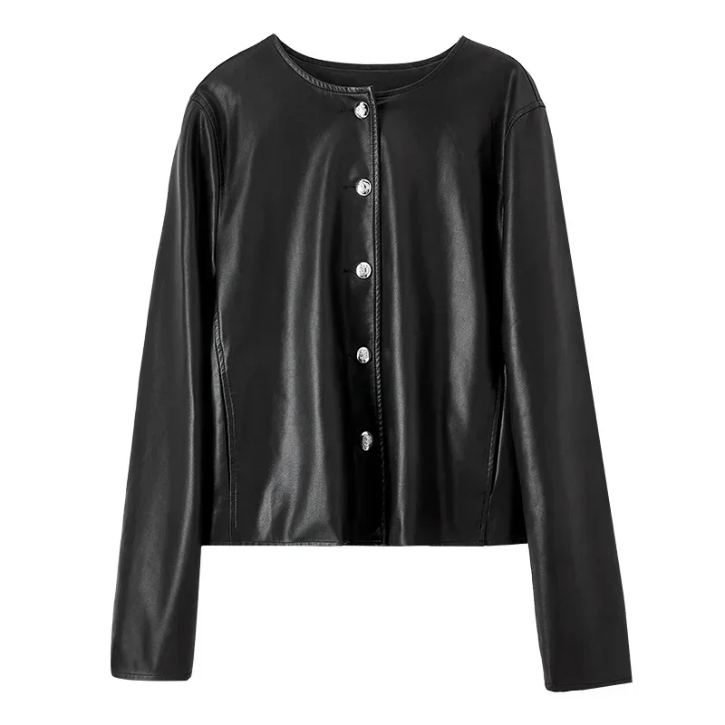 Sentubila черная кожаная куртка - Фотография_6