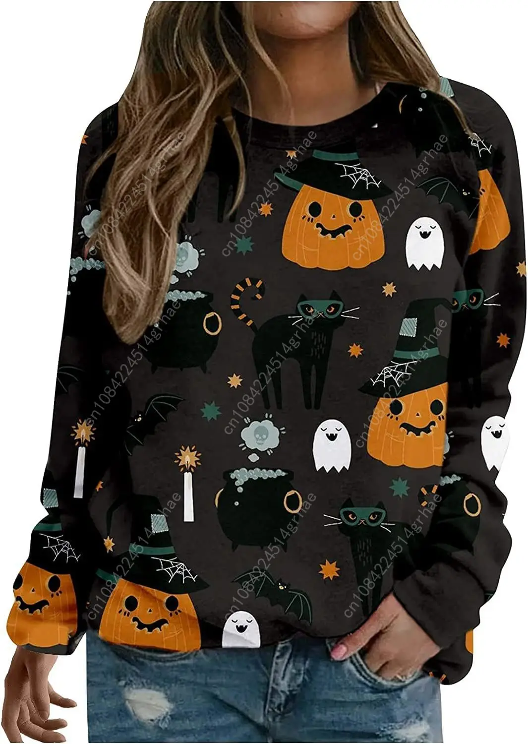 Толстовка с тыквой на хэллоуин - Фотография_4