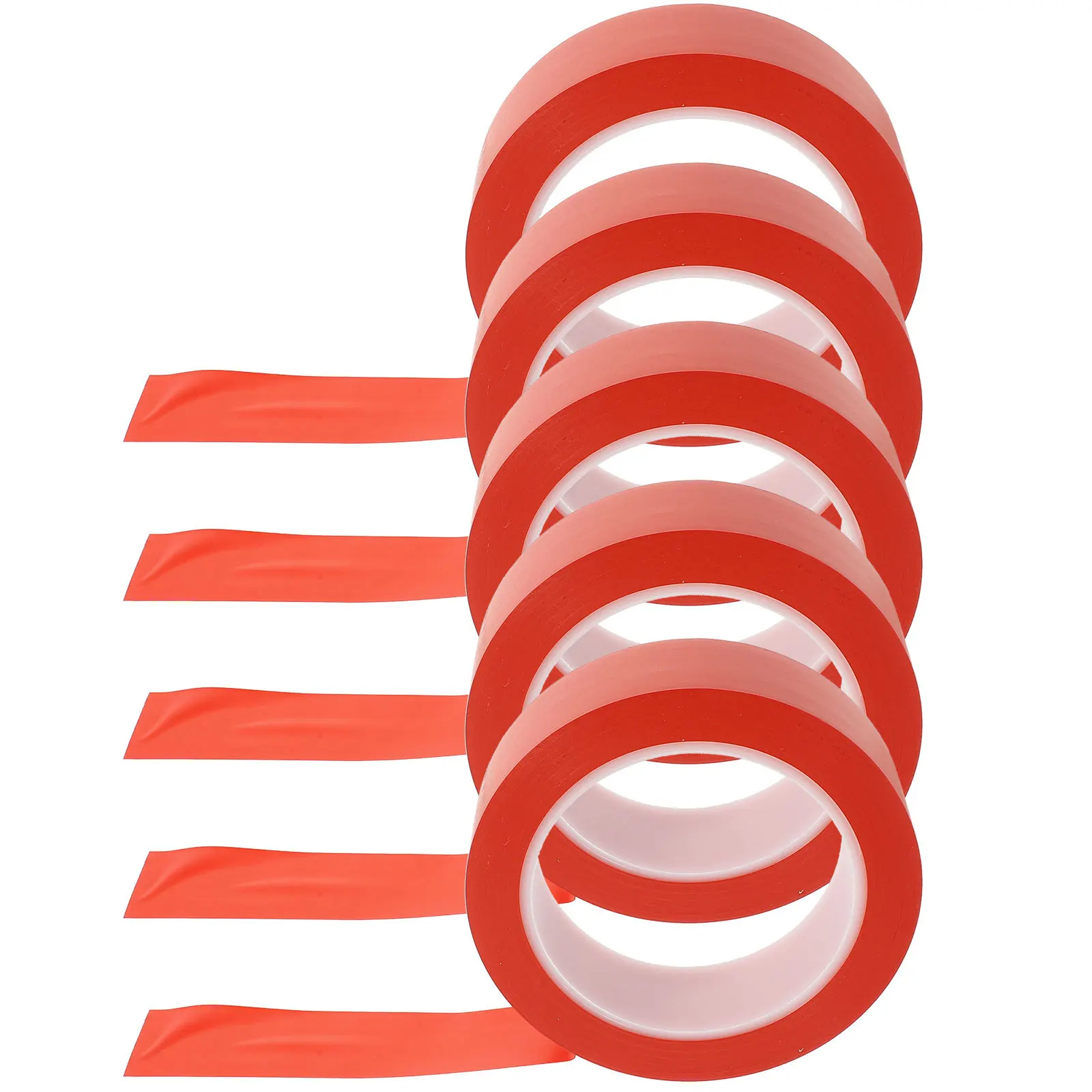 5 рулонов красной декоративной клейкой ленты - Фотография_3