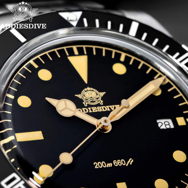 Addiesdive мужские роскошные часы с керамическим безелем