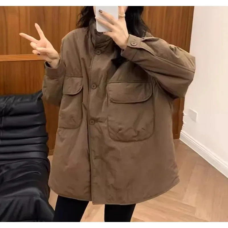 Свободный повседневный пуховик