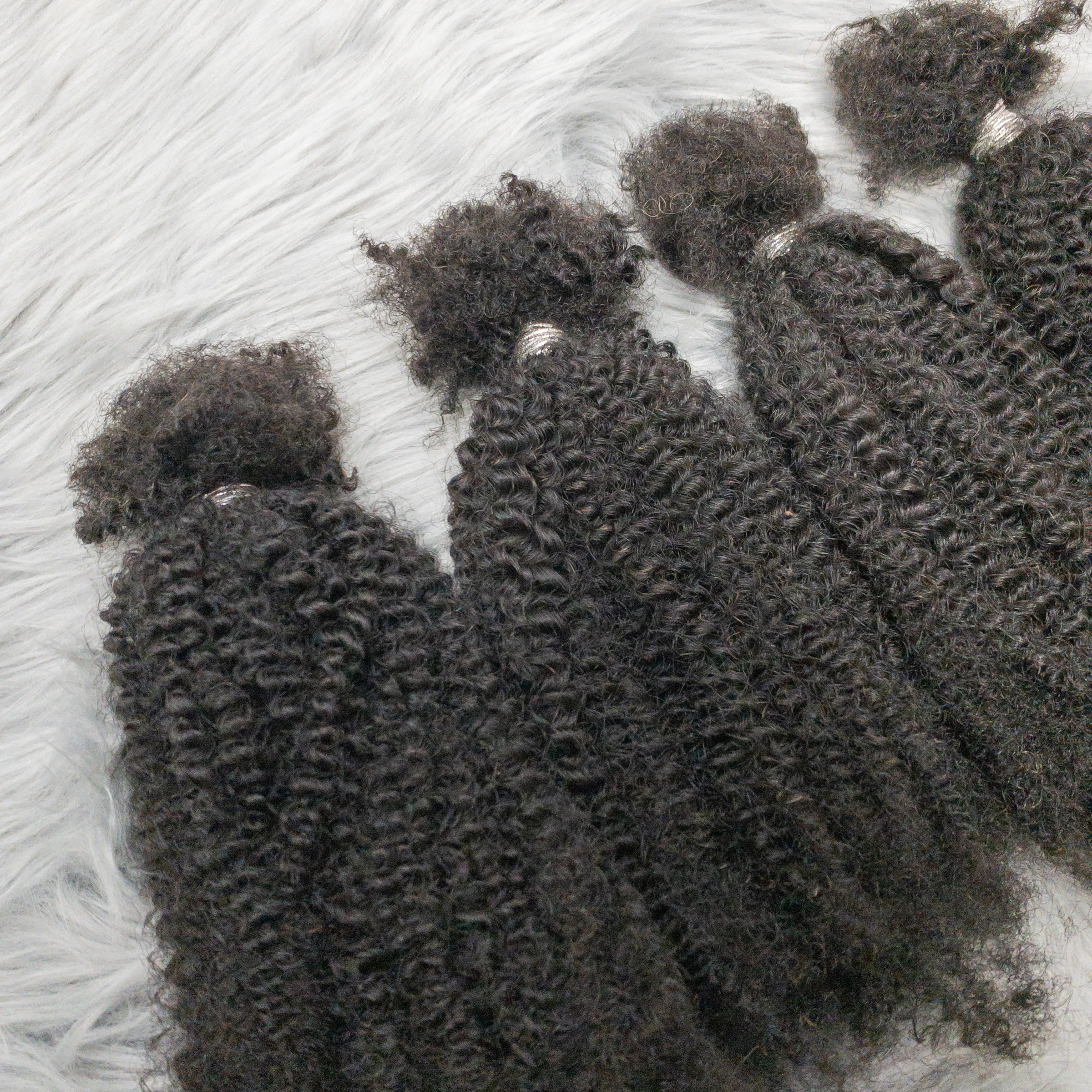 Afro kinky curly bulk extension - Фотография_3