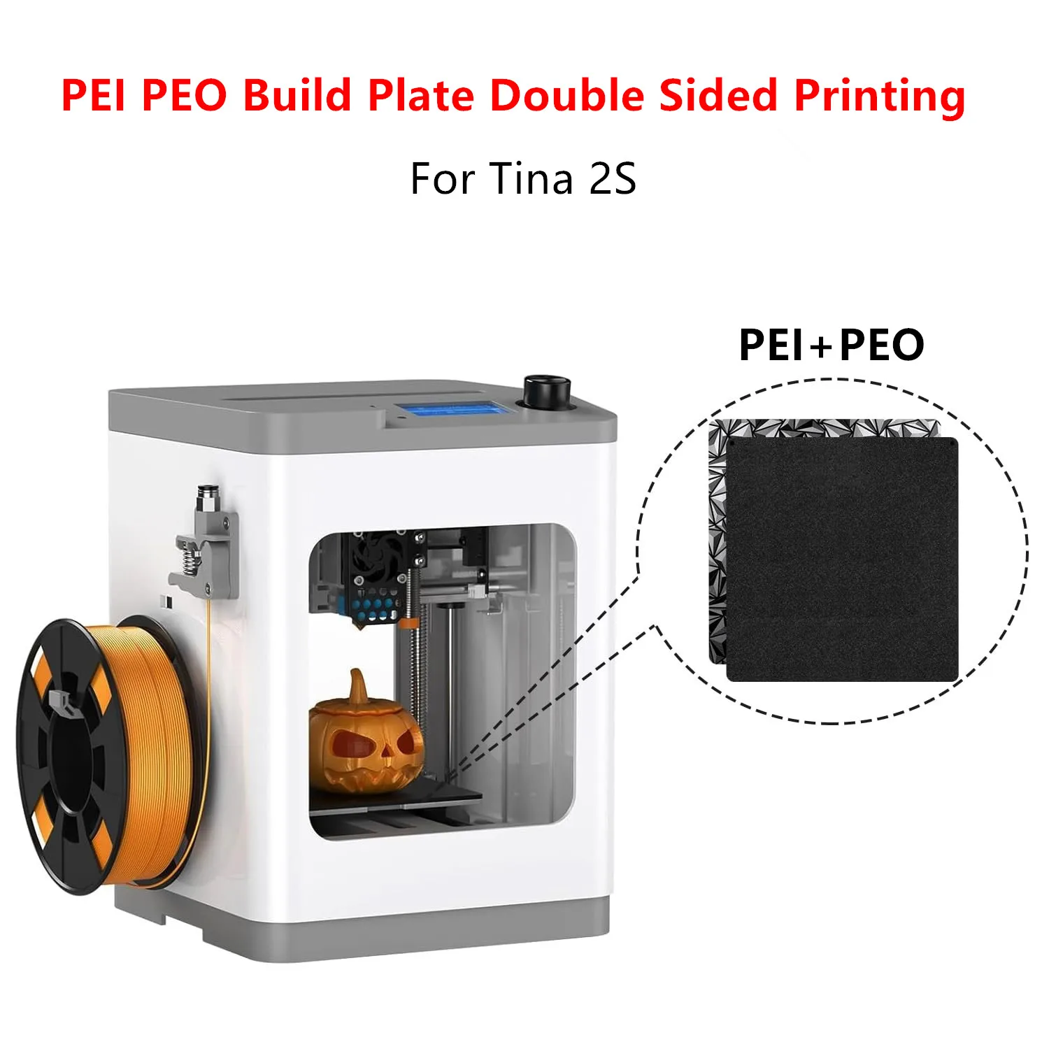 Черная текстурированная pei + гладкая peo 120x110 мм для сборки tina 2s