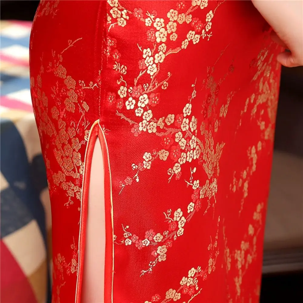 Платья cheongsam с цветочным принтом - Фотография_5