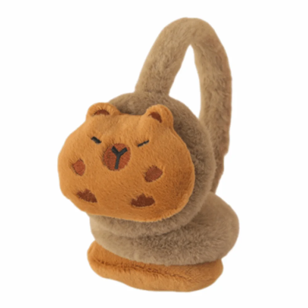 Легкие плюшевые наушники с рисунком капибары