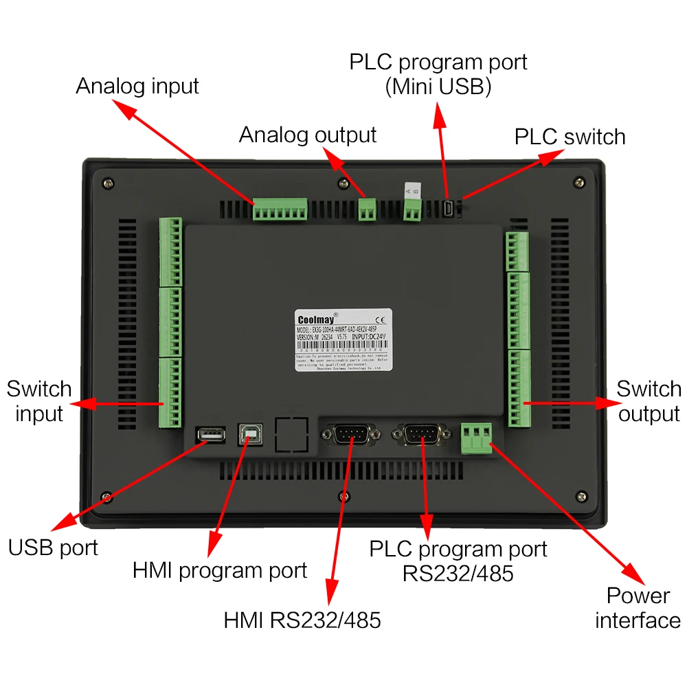 Coolmay 10-дюймовый hmi plc с сенсорным экраном - Фотография_3
