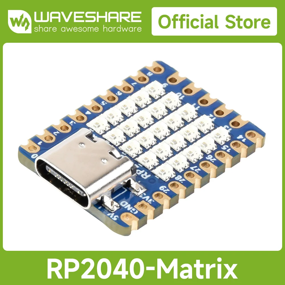 Плата разработки waveshare rp2040-matrix