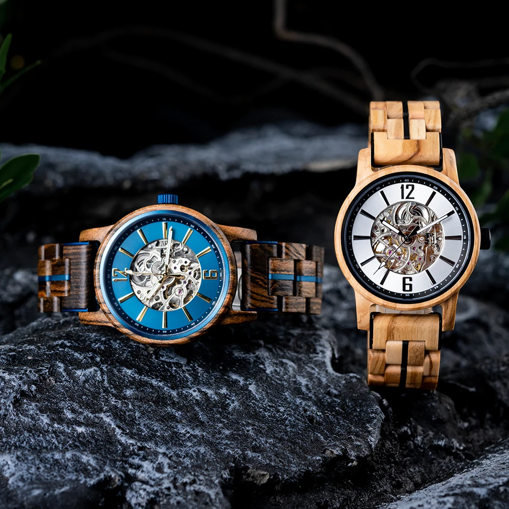 Bobo bird новые механические часы для мужчин из натурального дерева - Фотография_4