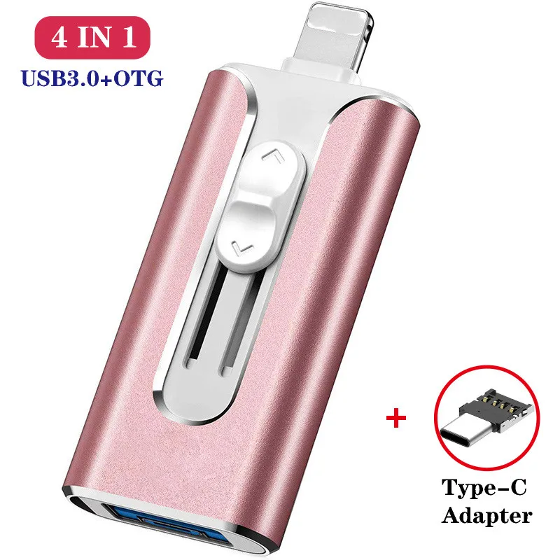 Металлический usb флеш-накопитель 256 гб 128 гб otg