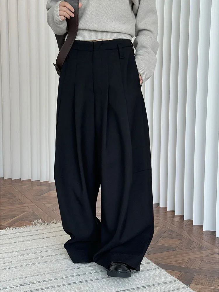 Fanan офисные женские плиссированные брюки с высокой талией для женщин - Фотография_3