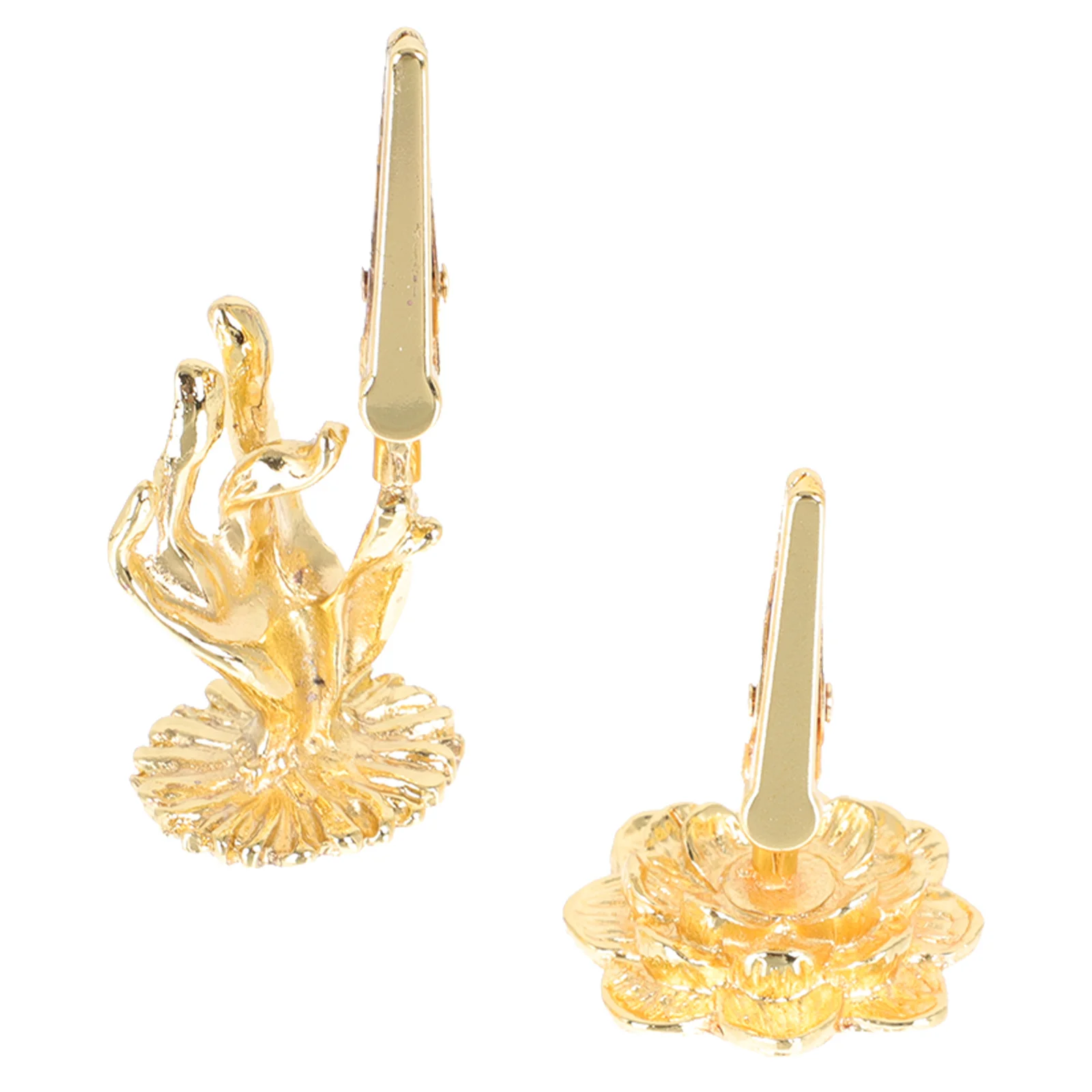 Позолоченный зажим для благовоний будда-гладкая ретро-форма для медитации - Фотография_2