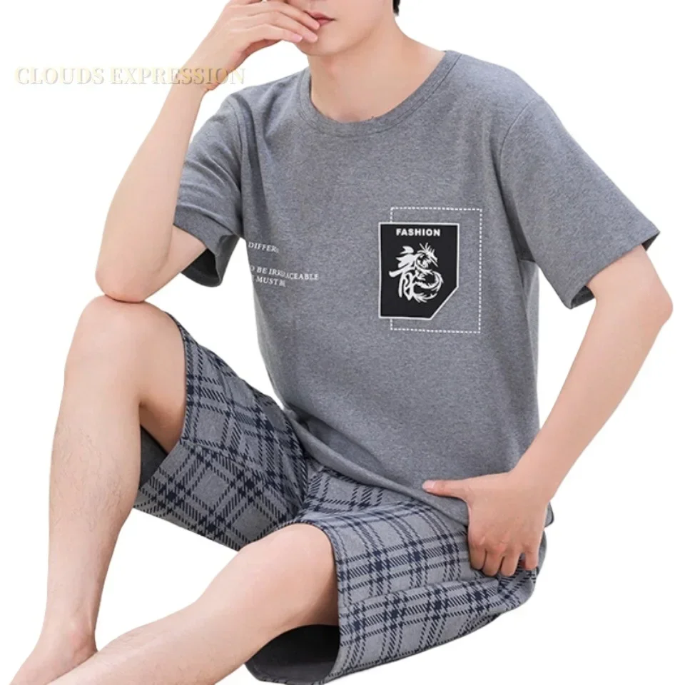 Летние 4xl вязаные хлопковые мужские