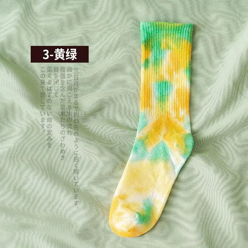 Носки tie-dye, модные однотонные - Фотография_6