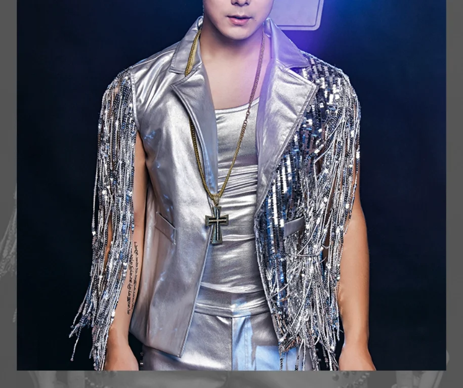 Модный мужской певец dj сценический