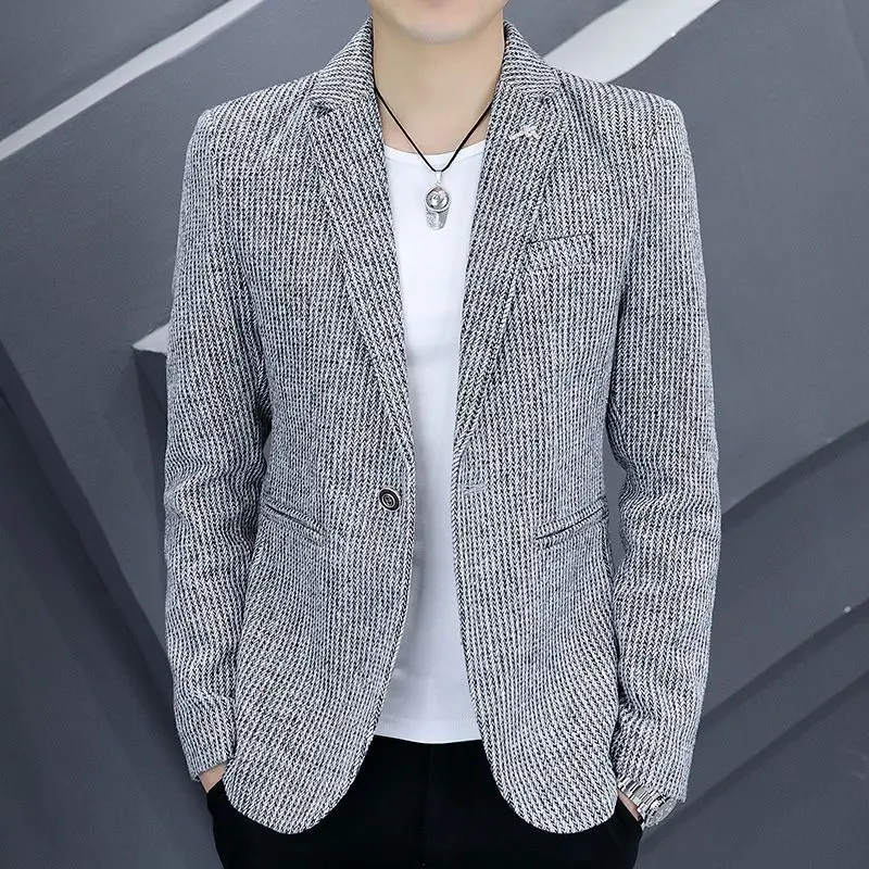 Модные однотонные деловые пальто с лацканами и карманами на пуговицах - Фотография_3