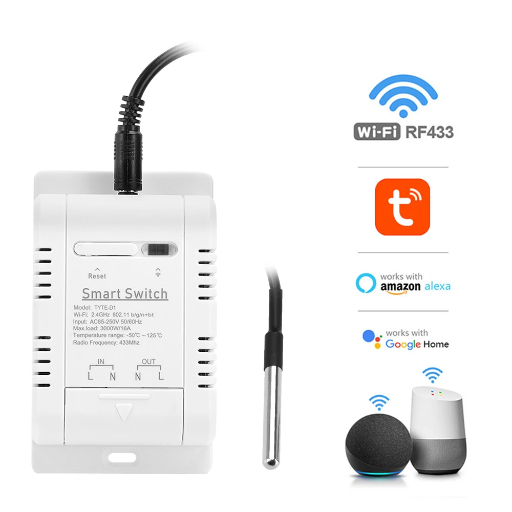 Tuya wi-fi 16a умный переключатель - Фотография_2