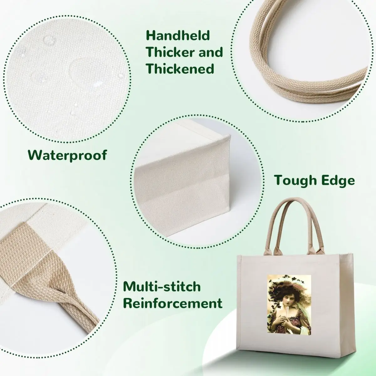 Flapper с fan: винтажная большая сумка с принтом арт-деко 1920 года - Фотография_4