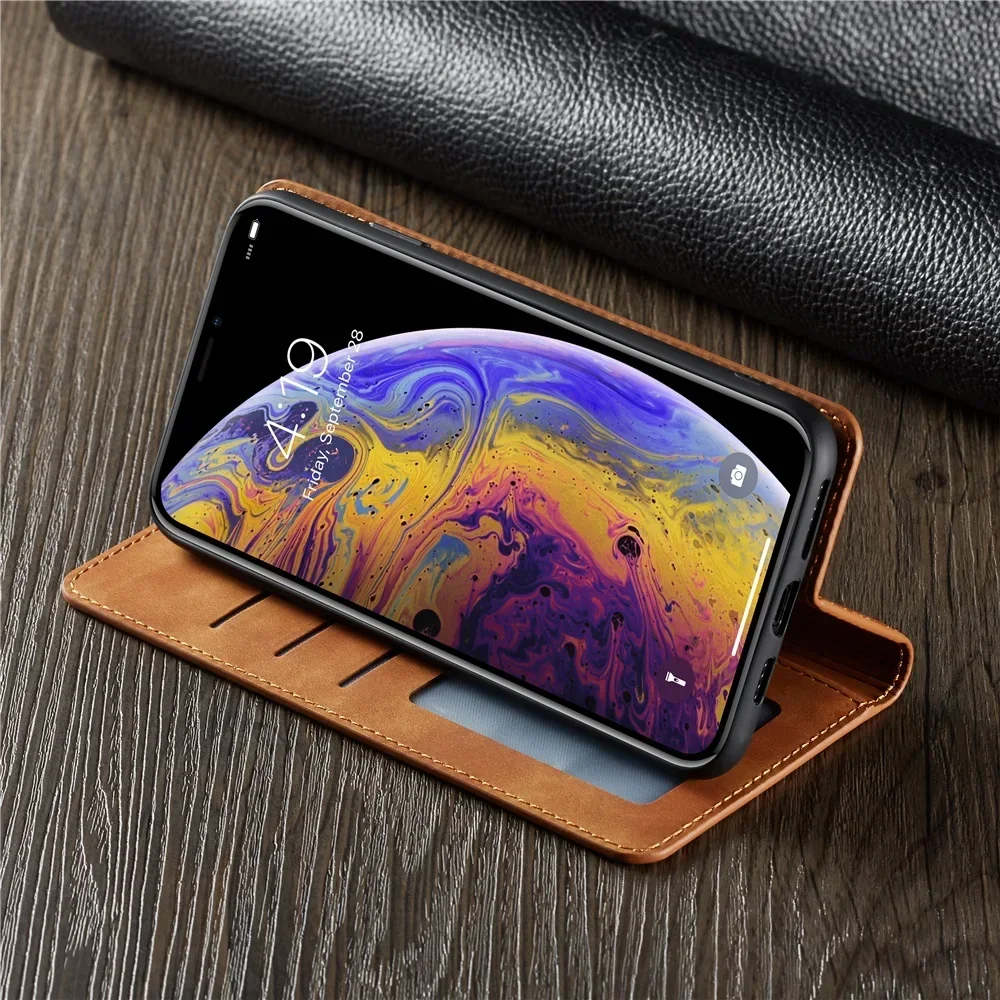 Тонкий замшевый кожаный чехол-кошелек для iphone 11 - Фотография_3