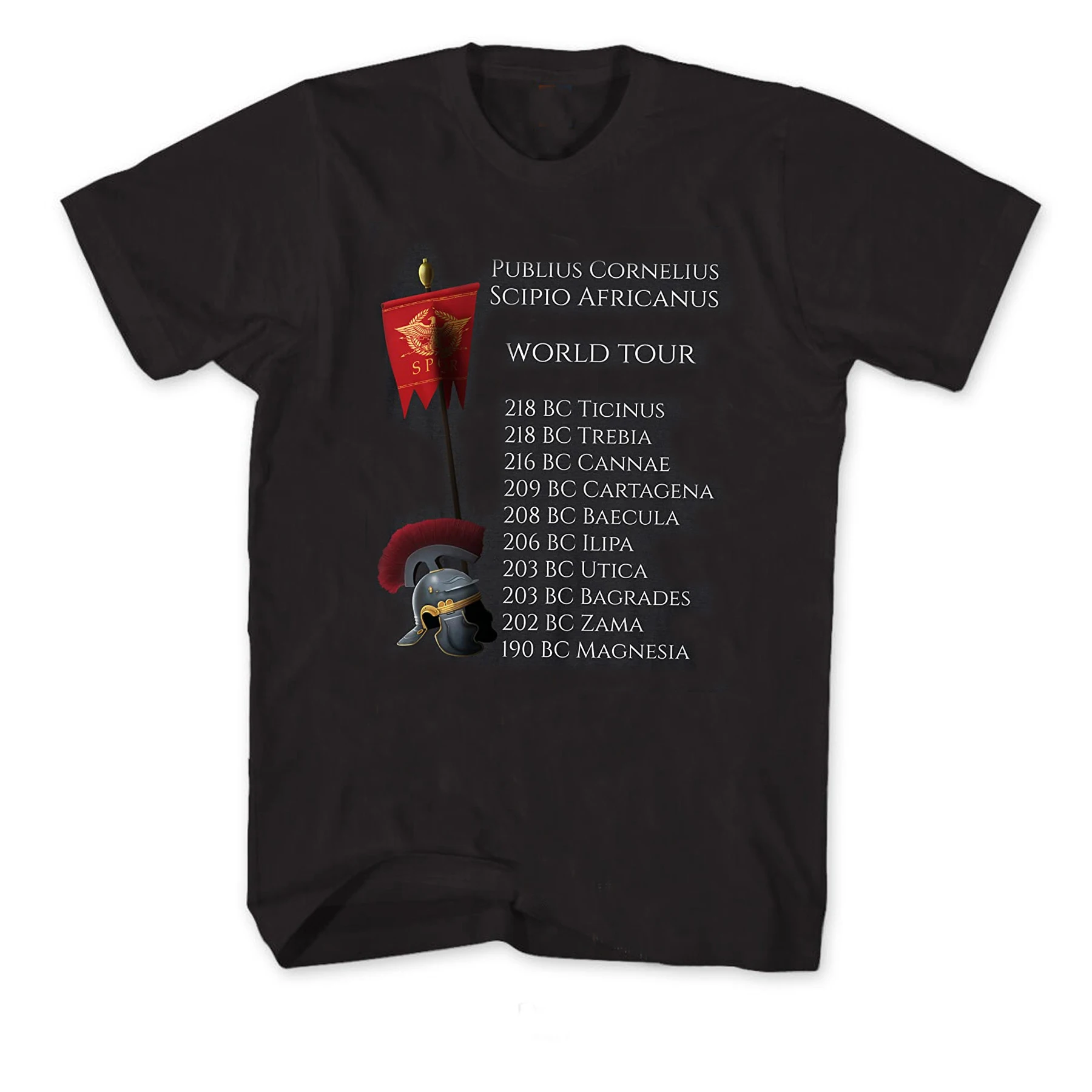 Футболка с римской империей scipio africa world tour spqr