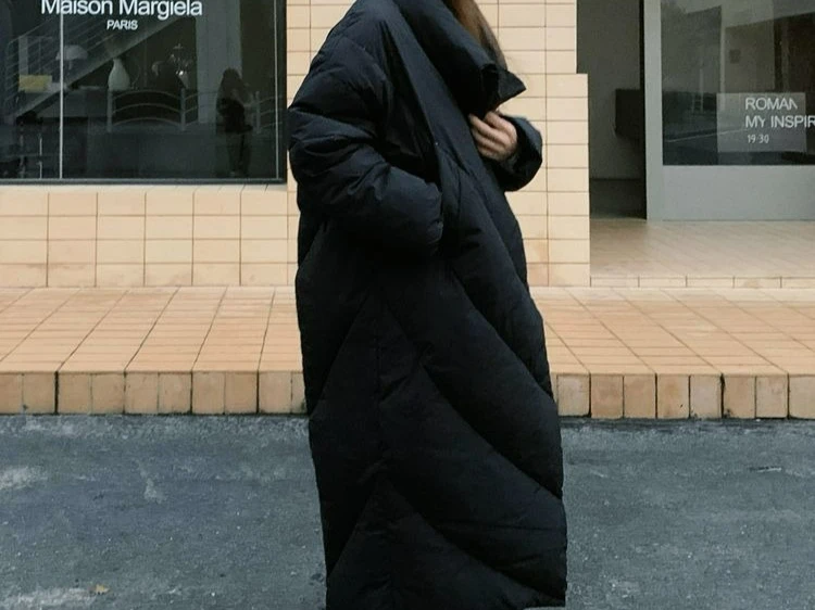 Года, зимняя толстая хлопковая куртка до колена - Фотография_5