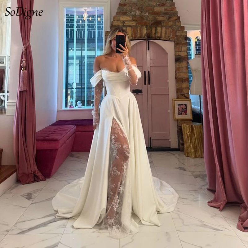 Sodigne свадебные платья трапециевидной