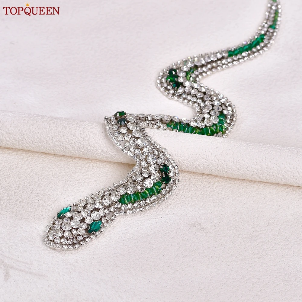 Topqueen змеевидная наклейка со стразами для одежды - Фотография_4