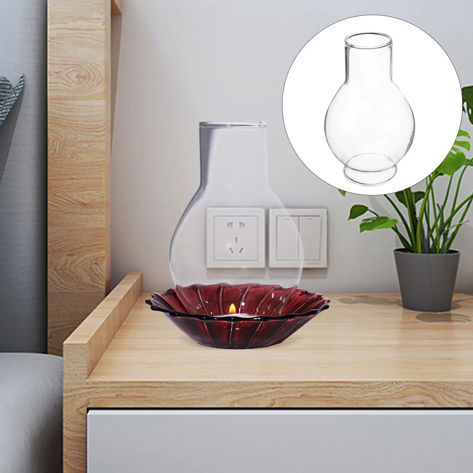 Стеклянный дымоход для свечей с открытыми концами - Фотография_4