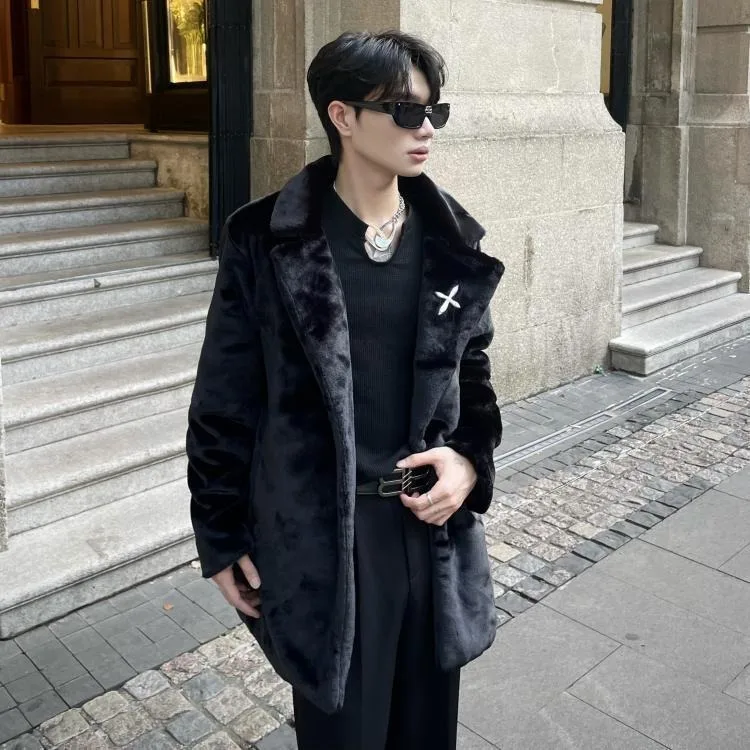 Новая модная и качественная норковая шуба для мужчин с ощущением роскоши